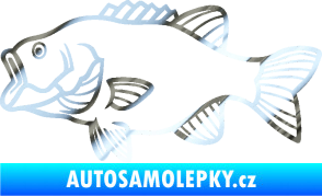 Samolepka Ryba 015 levá chrom fólie stříbrná zrcadlová