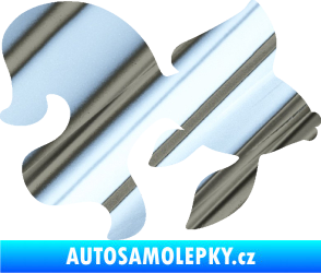 Samolepka Ryba 019 pravá závojnatka chrom fólie stříbrná zrcadlová