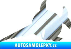 Samolepka Ryba 023 piloun levá chrom fólie stříbrná zrcadlová
