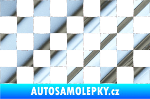 Samolepka Šachovnice 002 chrom fólie stříbrná zrcadlová