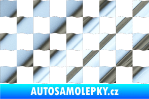 Samolepka Šachovnice 003 chrom fólie stříbrná zrcadlová