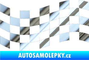 Samolepka Šachovnice 005 chrom fólie stříbrná zrcadlová