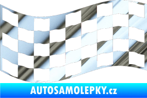 Samolepka Šachovnice 011 chrom fólie stříbrná zrcadlová