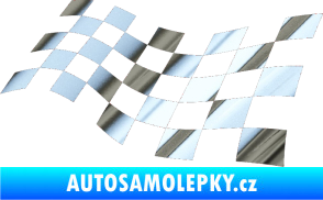 Samolepka Šachovnice 014 chrom fólie stříbrná zrcadlová