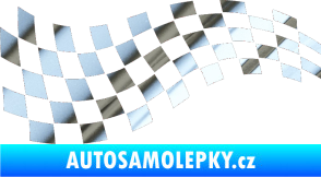 Samolepka Šachovnice 025 chrom fólie stříbrná zrcadlová