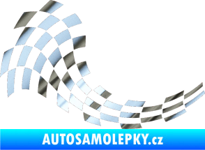 Samolepka Šachovnice 027 chrom fólie stříbrná zrcadlová