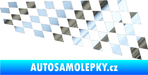 Samolepka Šachovnice 033 chrom fólie stříbrná zrcadlová