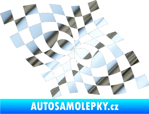 Samolepka Šachovnice 044 chrom fólie stříbrná zrcadlová