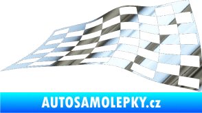 Samolepka Šachovnice 049 chrom fólie stříbrná zrcadlová