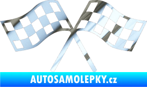 Samolepka Šachovnice 065 chrom fólie stříbrná zrcadlová