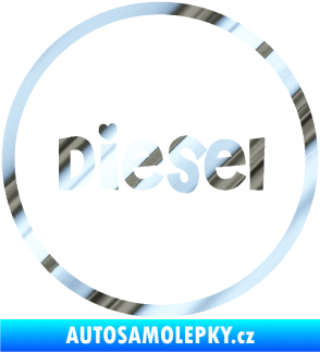 Samolepka Samolepka na víčko od nádrže 007 diesel chrom fólie stříbrná zrcadlová