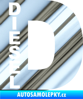 Samolepka Samolepka na víčko od nádrže 010 diesel chrom fólie stříbrná zrcadlová