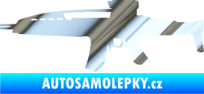 Samolepka Samopal 002 levá chrom fólie stříbrná zrcadlová