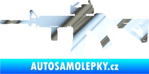 Samolepka Samopal 003 levá chrom fólie stříbrná zrcadlová