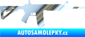 Samolepka Samopal 004 pravá chrom fólie stříbrná zrcadlová