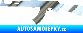 Samolepka Samopal 005 levá chrom fólie stříbrná zrcadlová