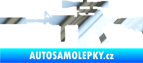 Samolepka Samopal 006 levá chrom fólie stříbrná zrcadlová
