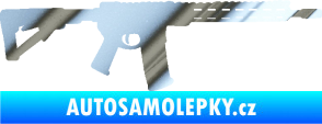 Samolepka Samopal 007 pravá chrom fólie stříbrná zrcadlová