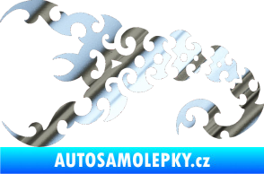 Samolepka Štír 015 levá chrom fólie stříbrná zrcadlová