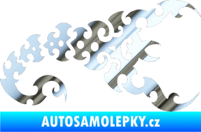 Samolepka Štír 015 pravá chrom fólie stříbrná zrcadlová