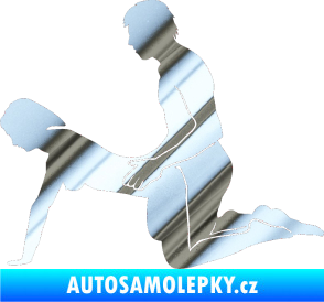 Samolepka Sexy siluety 002 chrom fólie stříbrná zrcadlová