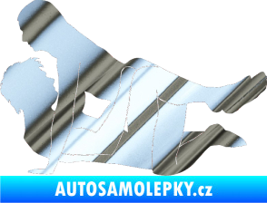 Samolepka Sexy siluety 022 chrom fólie stříbrná zrcadlová