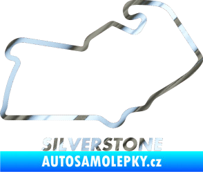 Samolepka Okruh Silverstone chrom fólie stříbrná zrcadlová