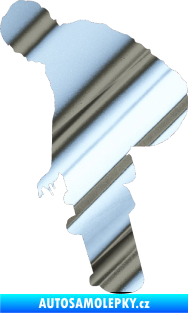 Samolepka Skateboard 003 levá chrom fólie stříbrná zrcadlová