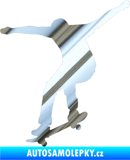 Samolepka Skateboard 011 levá chrom fólie stříbrná zrcadlová