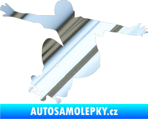 Samolepka Skateboard 014 levá chrom fólie stříbrná zrcadlová