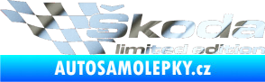 Samolepka Škoda limited edition levá chrom fólie stříbrná zrcadlová