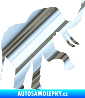 Samolepka Slon 005 pravá chrom fólie stříbrná zrcadlová
