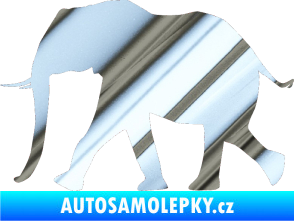 Samolepka Slon 015 levá chrom fólie stříbrná zrcadlová