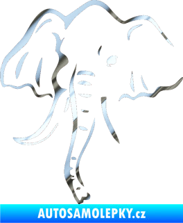 Samolepka Slon 024 levá chrom fólie stříbrná zrcadlová