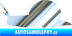 Samolepka Šnek 001 levá chrom fólie stříbrná zrcadlová
