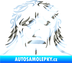 Samolepka Sněžný muž chrom fólie stříbrná zrcadlová