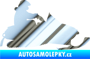 Samolepka Sněžný skútr 002 pravá chrom fólie stříbrná zrcadlová