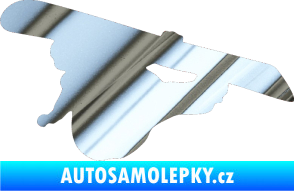 Samolepka Snowboard 007 levá chrom fólie stříbrná zrcadlová
