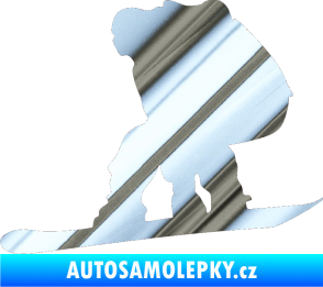 Samolepka Snowboard 010 levá chrom fólie stříbrná zrcadlová