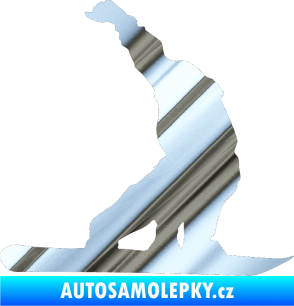 Samolepka Snowboard 011 pravá chrom fólie stříbrná zrcadlová
