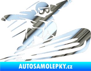 Samolepka Snowboard 014 pravá chrom fólie stříbrná zrcadlová