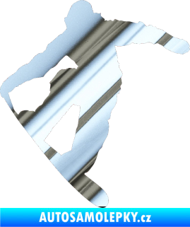 Samolepka Snowboard 019 pravá chrom fólie stříbrná zrcadlová