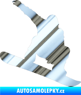 Samolepka Snowboard 021 pravá chrom fólie stříbrná zrcadlová