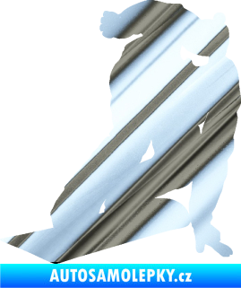 Samolepka Snowboard 023 levá chrom fólie stříbrná zrcadlová