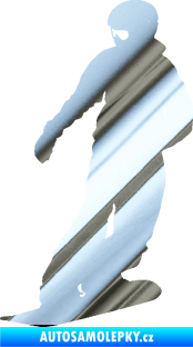 Samolepka Snowboard 026 levá chrom fólie stříbrná zrcadlová