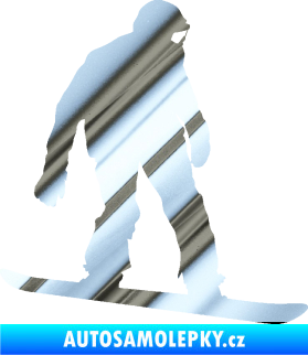Samolepka Snowboard 027 pravá chrom fólie stříbrná zrcadlová