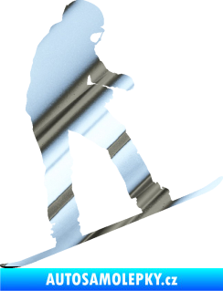 Samolepka Snowboard 030 pravá chrom fólie stříbrná zrcadlová