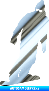 Samolepka Snowboard 033 levá chrom fólie stříbrná zrcadlová