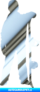 Samolepka Snowboard 039 pravá chrom fólie stříbrná zrcadlová