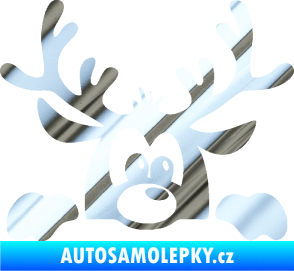 Samolepka Sob 002 pravá vykukuje chrom fólie stříbrná zrcadlová